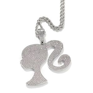 Silver barbie necklace 18inch
